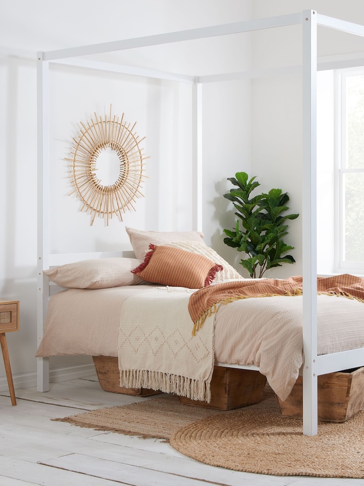 Birlea White Mercia Four Poster Bed - Image 1 of 4