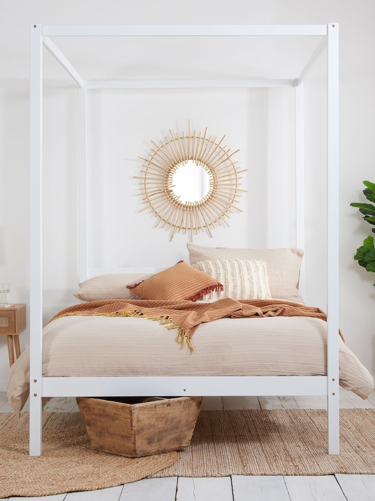 Birlea White Mercia Four Poster Bed - Image 2 of 4
