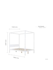 Birlea White Mercia Four Poster Bed - Image 6 of 7