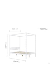 Birlea White Mercia Four Poster Bed - Image 7 of 7