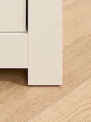 Birlea Cream and Oak Highgate 2 Drawer Bedside Table - Image 4 of 7