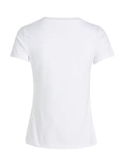 Calvin Klein White Slim V-Neck T-Shirt - Image 5 of 5