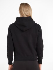 Calvin Klein Black Cotton Blend Fleece Hoodie - Image 2 of 4