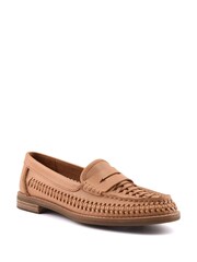 Sperry Woven Seaport Penny Mocassin Brown Shoes - Image 1 of 4
