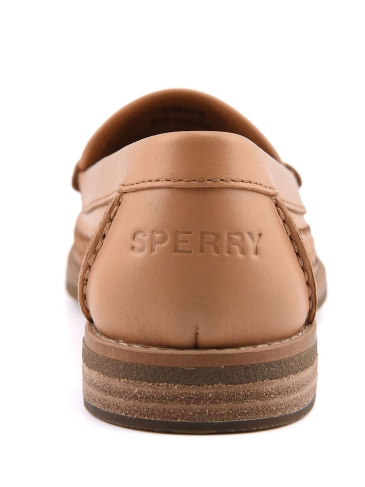 Sperry Woven Seaport Penny Mocassin Brown Shoes - Image 4 of 4