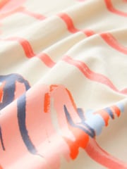 Blue/Cream Shell Print - Vest z odprtim vratom - Slika 2 iz 3