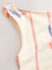 Blue/Cream Shell Print - Vest z odprtim vratom - Slika 3 iz 3