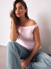 Blush Pink Square Neck Vest - Image 1 of 6