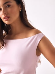 Blush Pink Square Neck Vest - Image 4 of 6