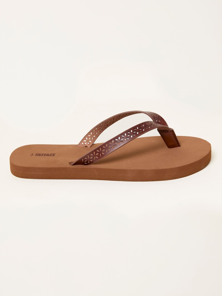 FatFace Emmy Tan Brown Flip Flop - Image 1 of 3