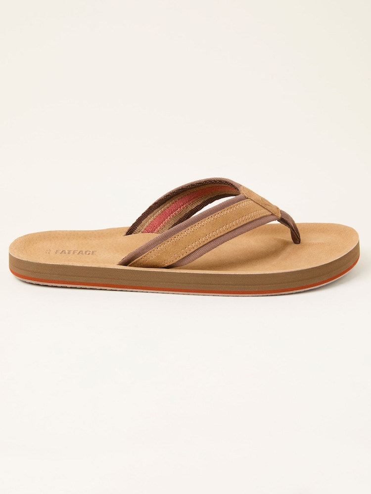 FatFace Burcott Tan Brown Flip Flop - Image 1 of 3
