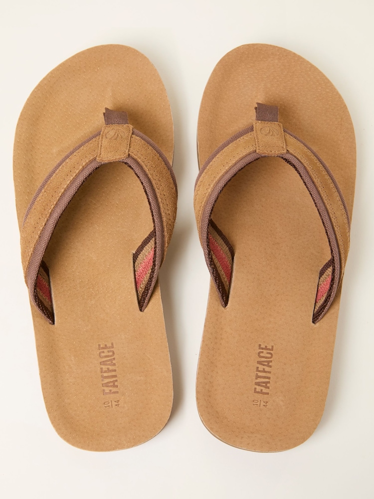 FatFace Burcott Tan Brown Flip Flop - Image 2 of 3