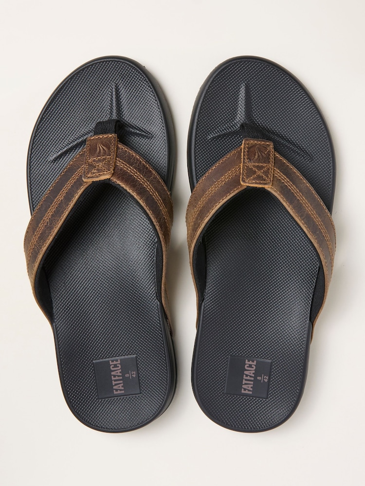 FatFace Burke Tan Brown Flip Flop - Image 3 of 3 FatFace Burke Tan Brown Flip Flop - Image 3 of 3