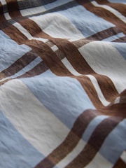 Blue/Chocolate Check Sheer Balloon Leg Trousers - Image 3 of 6