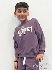 Religion Purple Oversized Hopey Sweatshirt - Image 1 of 3