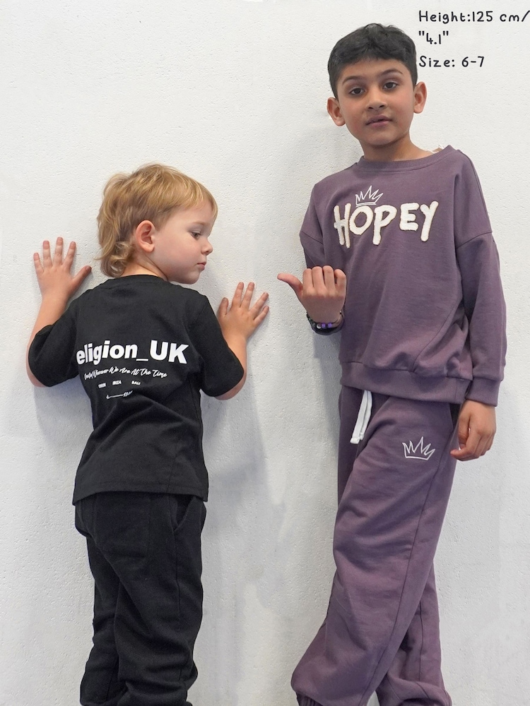 Religion Purple Oversized Hopey Sweatshirt - Image 3 of 3