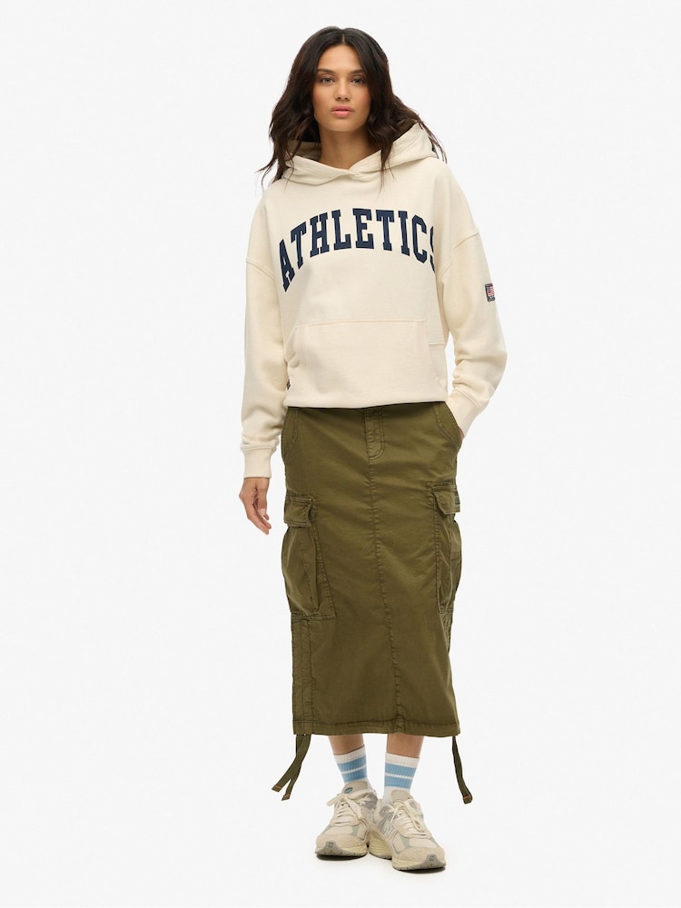 Superdry Green Cargo Midi Skirt - Image 1 of 7