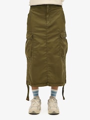 Superdry Green Cargo Midi Skirt - Image 4 of 7