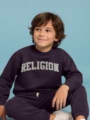 Religion Black Oversized Appliqué Sweatshirt - Image 2 of 3