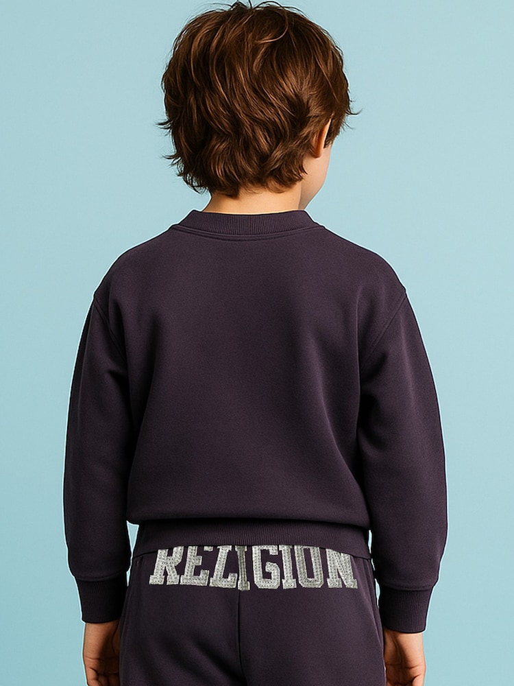 Religion Black Oversized Appliqué Sweatshirt - Image 3 of 3