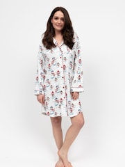 Cyberjammies Red Long Sleeve Printed Jersey Nightshirt - Image 1 of 4