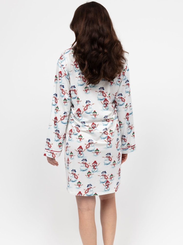 Cyberjammies Red Long Sleeve Printed Jersey Nightshirt - Image 2 of 4