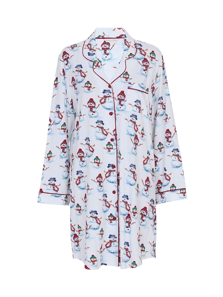 Cyberjammies Red Long Sleeve Printed Jersey Nightshirt - Image 4 of 4
