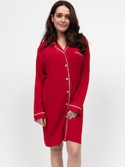 Cyberjammies Red Long Sleeve Jersey Nightshirt - Image 1 of 3