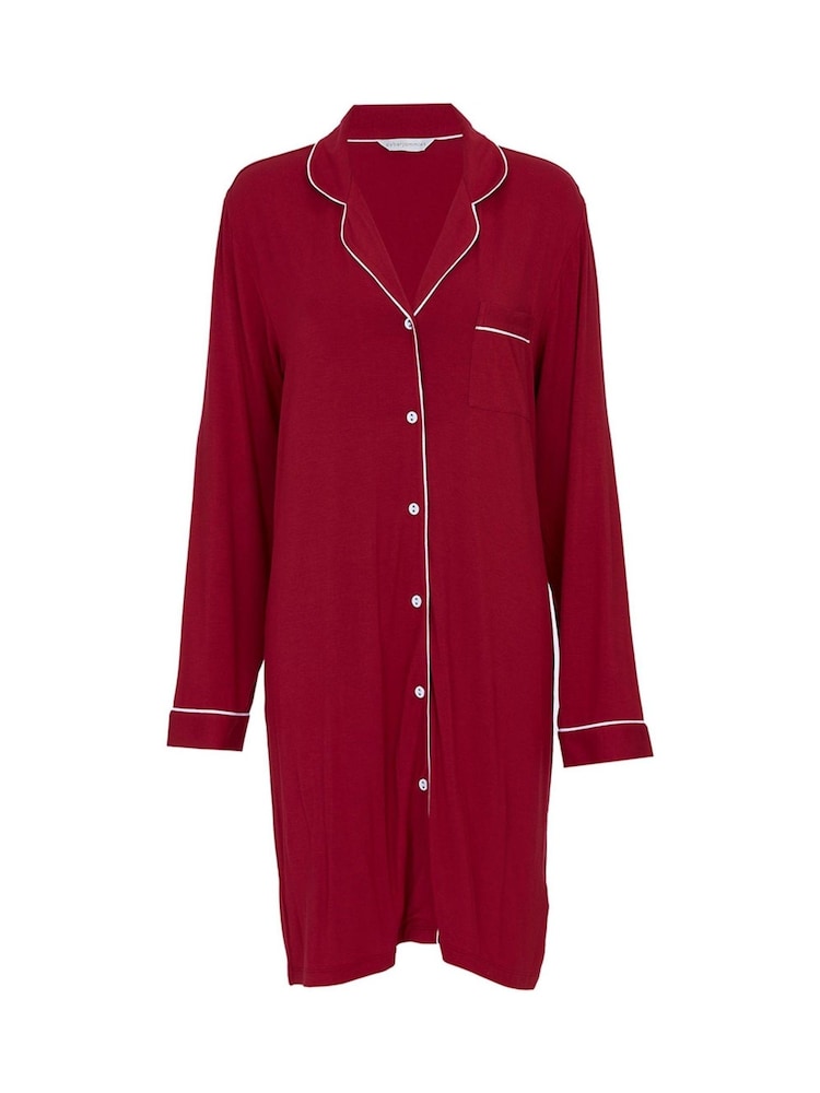 Cyberjammies Red Long Sleeve Jersey Nightshirt - Image 3 of 3