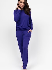 Cyberjammies Purple Revere Jersey Pyjamas Set - Image 1 of 4