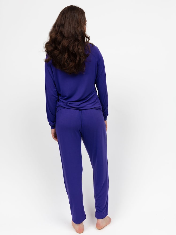 Cyberjammies Purple Revere Jersey Pyjamas Set - Image 2 of 4