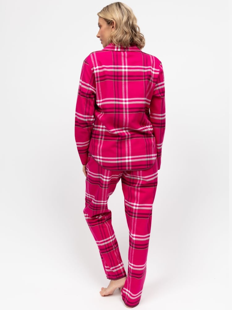 Cyberjammies Pink Long Sleeved Check Pyjamas Set - Image 2 of 4 Cyberjammies Pink Long Sleeved Check Pyjamas Set - Image 2 of 4