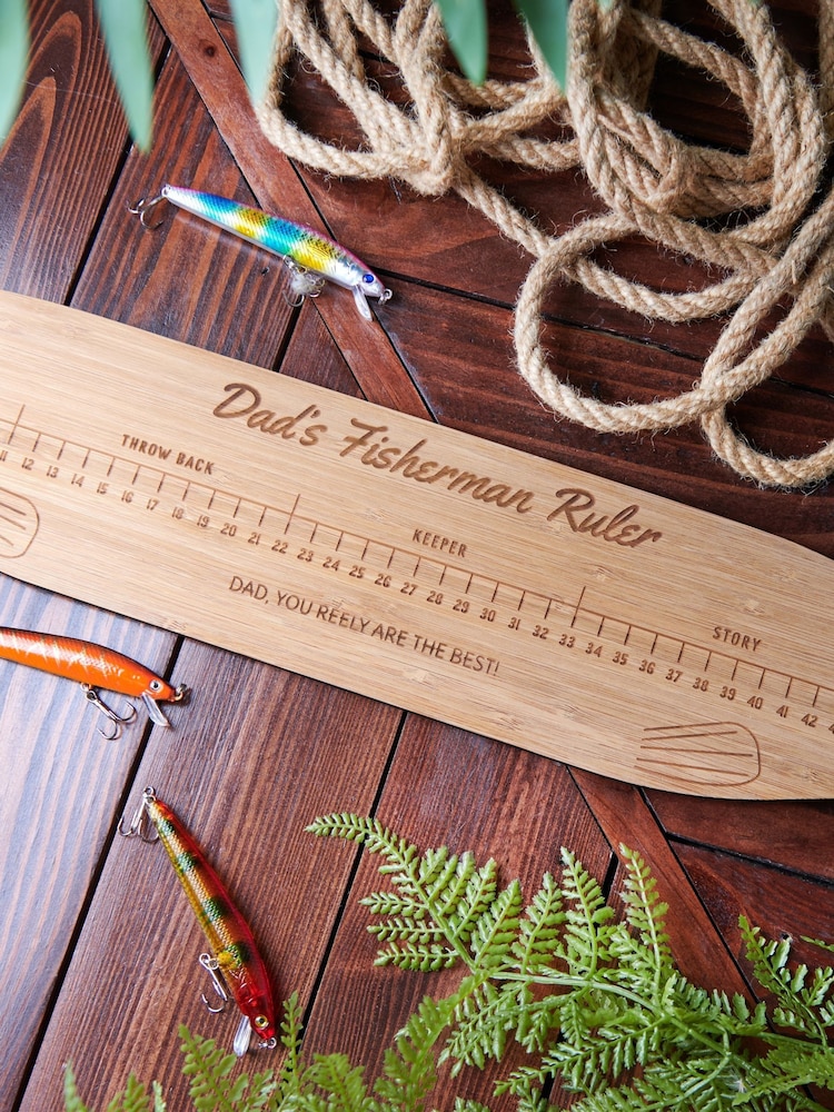 Personalised Funny Bamboo Fishermans Ruler By Oakdene - Image 2 of 2