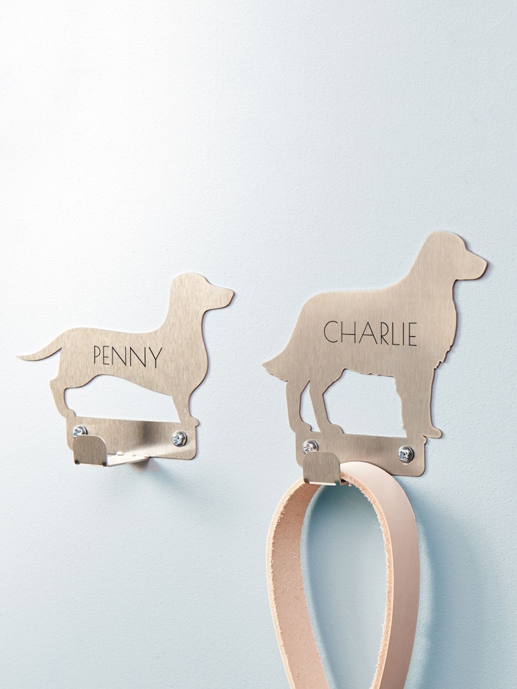 Personalised Stainless Steel Dog Breed Lead Holder by Oakdene - Image 1 of 1
