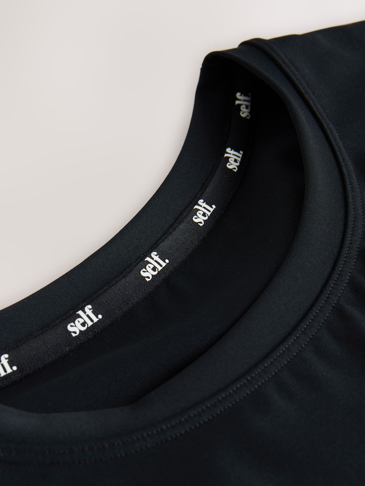 黑色 - Self.袖子修身上衣 - 圖片 10，共 10