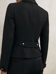 Reiss Black Vesta Atelier Wool Belted Jacket - Image 4 of 7