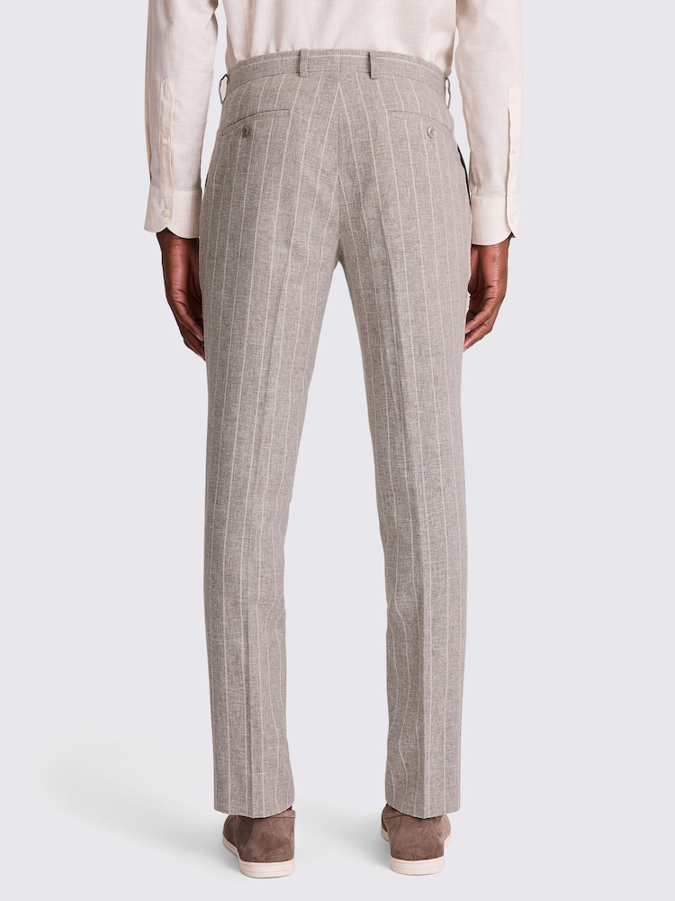 MOSS Natural Slim Fit Stripe Trousers - Image 2 of 3