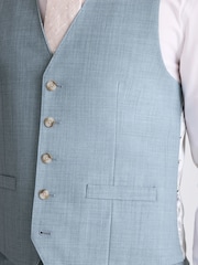 MOSS Blue Slim Fit Marl Waistcoat - Image 2 of 3