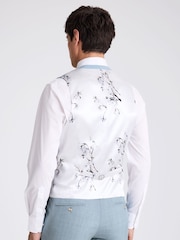 MOSS Blue Slim Fit Marl Waistcoat - Image 3 of 3