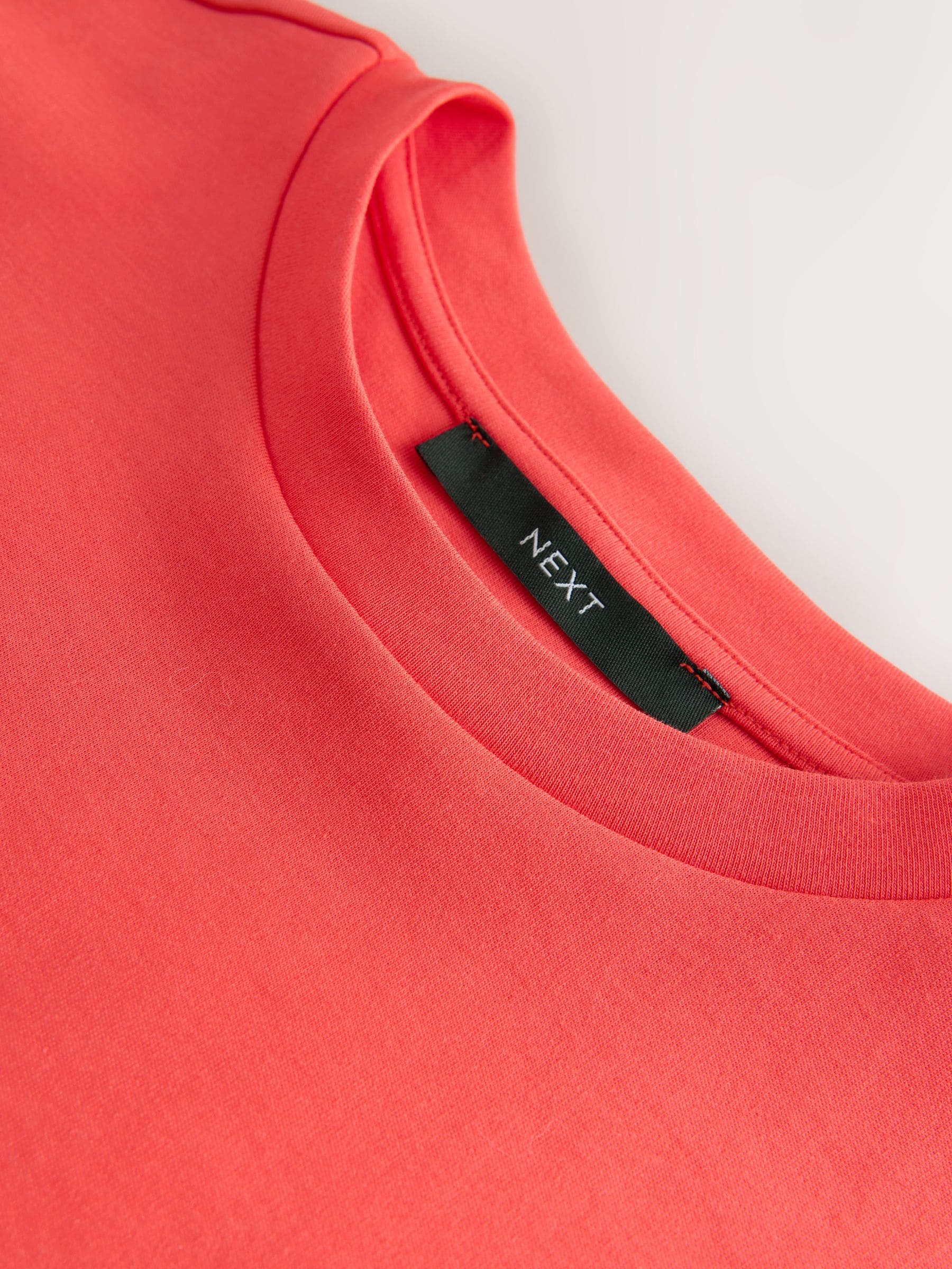 Buy Red Cap Sleeve Fitted Crew Neck T-Shirt from Next Canada
