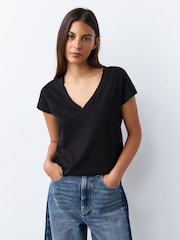 Black/Grey/Pink Cap Sleeve T-Shirts 7 Pack - Image 10 of 13