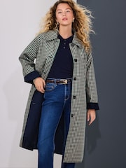 כחול כהה - חולצה צמודה עם צווארון ומרקם ריב - תמונה 2 מתוך 8