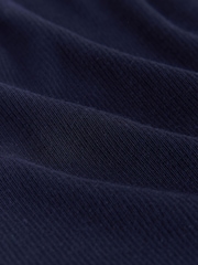 כחול כהה - חולצה צמודה עם צווארון ומרקם ריב - תמונה 8 מתוך 8