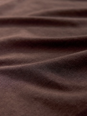 Chocolate Brown Cotton Modal Cap Sleeve TENCEL™ Modal Blend T-Shirt - Image 6 of 7