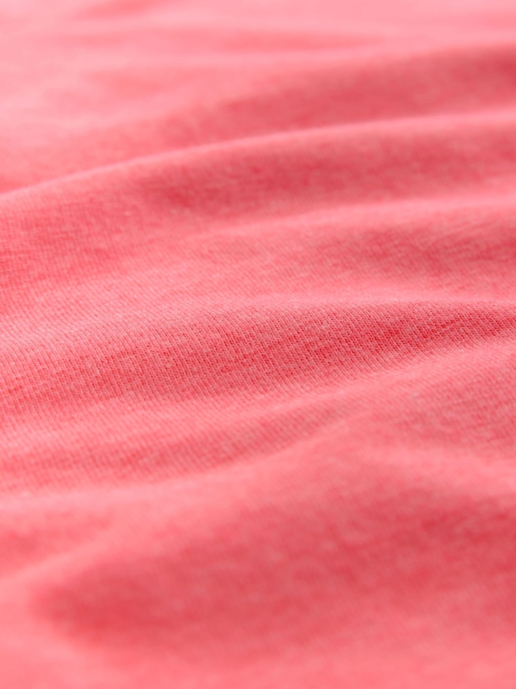 Bright Pink V-Neck Cap Sleeve T-Shirt - Image 2 of 3 Bright Pink V-Neck Cap Sleeve T-Shirt - Image 2 of 3