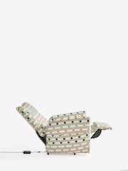 Chunky Stripe Geo Grey Wilson Highback Riser Recliner Armchair - Image 11 of 13