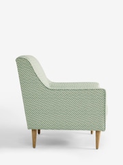 Ikat Print Basil Green Prescott Armchair - Image 7 of 9