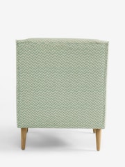 Ikat Print Basil Green Prescott Armchair - Image 8 of 9
