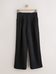 Black Superwide Pleated Trousers - Image 6 of 8