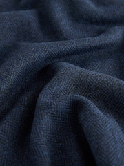 Mornarica - Hlačno krilo z vzorcem ribje kosti in volno N. Premium - Slika 12 iz 12